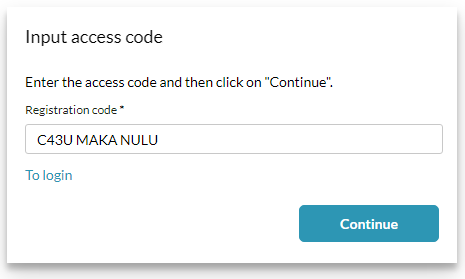 Input access code