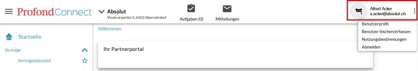 Benutzereinstellungen Broker DE