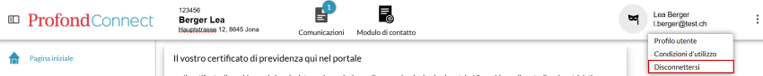 ProfondConnct disconnettersi