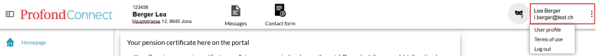User profile ProfondConnect