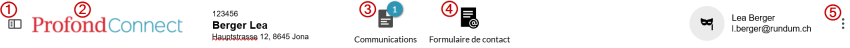 Barre de Titre ProfondConnect