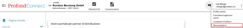 Disconnettersi ProfondConnect