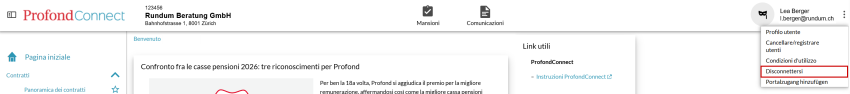 Disconnettersi ProfondConnect