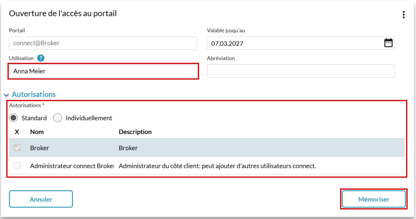Créer un nouvel utilisateur sur ProfondConnect