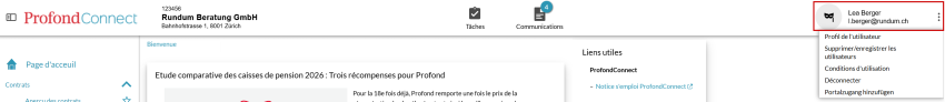 Accéder aux paramètres utilisateur