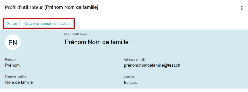 Profil d'utilisateur