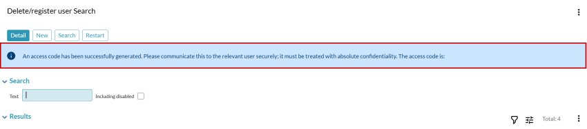 Access code for new users
